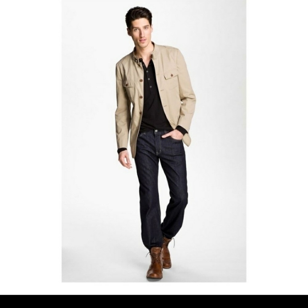 Fidelity Denim Charger Mens Straight‎ Leg Jeans Dark Wash Size 30 Indigo Blue